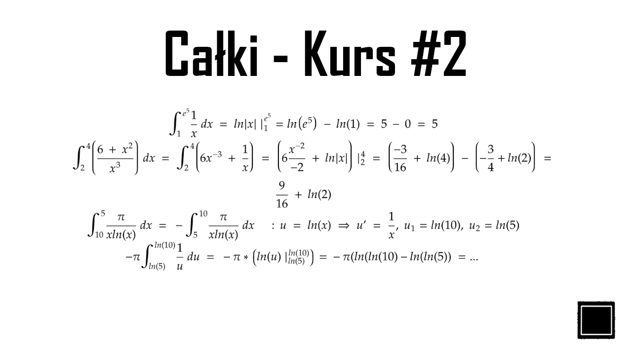 kurs całki #2