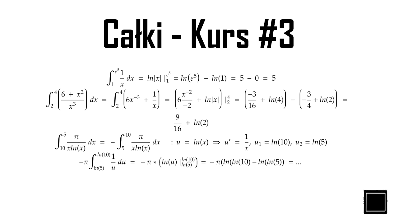 kurs całki #3