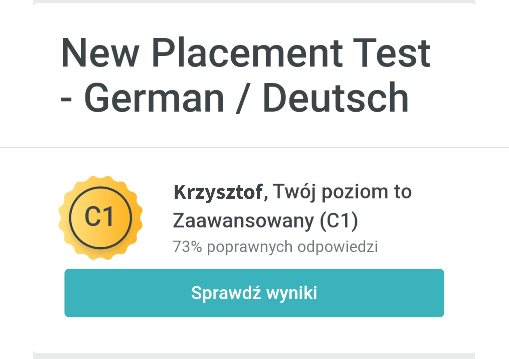 Certyfikat Niemiecki